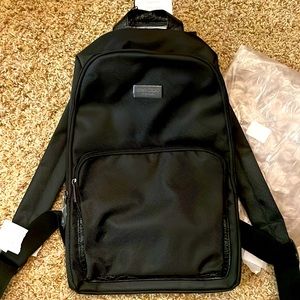 Jimmy Choo Black Backpack W Faux Snakeskin Detail